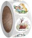 Sluitstickers 500 Labels Dieren, beloning 2,5 cm rond Etiket Sluitsticker