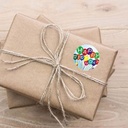 Sluitstickers 500 Labels Happy Birthday Kleur opdruk Etiket Sluitsticker