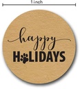 Sluitstickers 500 Labels Happy Holidays Sticker POOTJE Etiket Sluitsticker