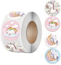 Sluitstickers 500 Labels Rol Beloningsticker Unicorn Regenboog Etiket Sluitsticker
