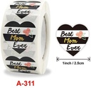 Sluitstickers 500 Labels Rol Best Mom Ever Etiket Sluitsticker