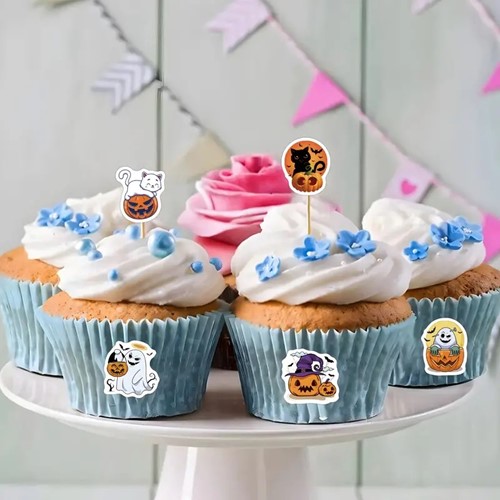 Sluitstickers 500 Labels Rol Halloween Spookie Spookjes 10 verschillende Etiket Sluitsticker
