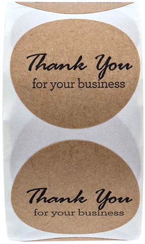 Sluitstickers 500 Labels Rol Thank You For Your Business Etiket Sluitsticker