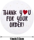 Sluitstickers 500 Labels Rol Thank you for your order met rood hartje