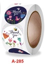 Sluitstickers 500 Labels Rol Thank you Vrolijk Etiket Sluitsticker