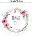 Sluitstickers 500 Labels Rol Thanks thank you 6 designs rol sluit etiketten