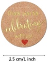 Sluitstickers 500 Labels Thank You for Celebrating with US Kerst sluitsticker