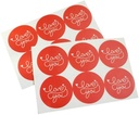 Stickers 60 Labels Rond Love you rood Etiket Sluitsticker