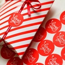 Stickers 60 Labels Rond Love you rood Etiket Sluitsticker