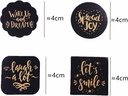 Sluitstickers 80 Labels Assortiment Zwart met Goud opdruk Etiket Sluitsticker