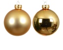 Kerstballen Glas Goudkleurig 8 cm Set van 6