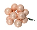 Balletjes op draad 2 cm Peach pearl glans doos 144 stuks kerstballen