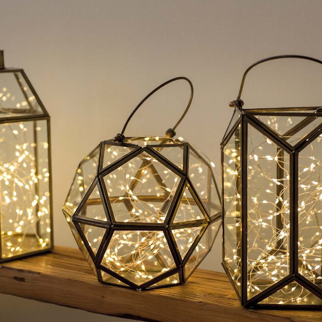 Ledlampje WARMWIT 40 lampjes 2 m met batterij Led lampjes