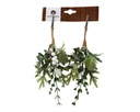 Kersthanger Winters Groen, distel met Clip Groen Wit 22 cm Per Stuk