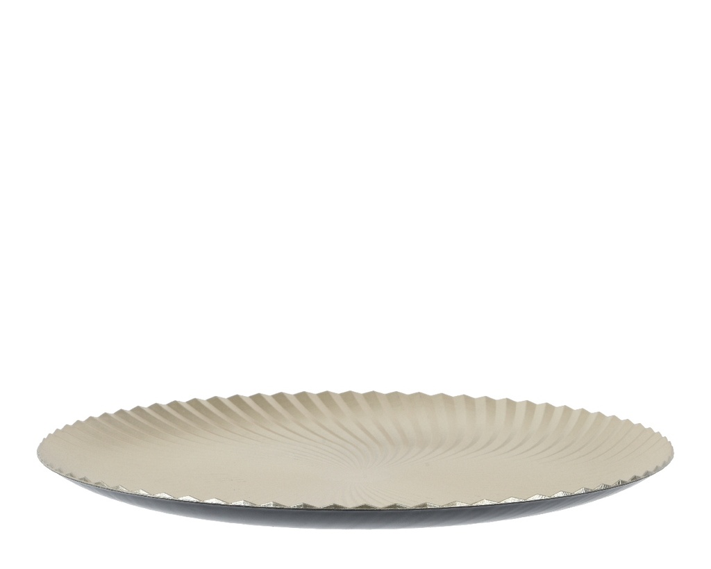Onderbord champagne goud 33 cm rond kunststof
