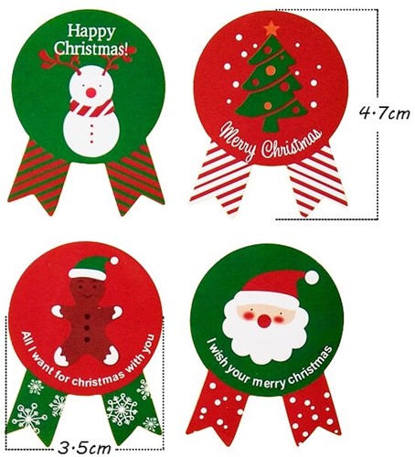 Sluitstickers 80 Labels Kerstetiketten Etiket Sluitsticker
