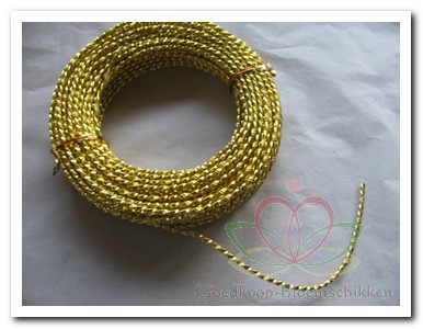Aluminiumdraad 3kant gedraaid 250 gram Turquoise 