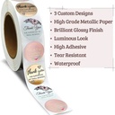 Sluitstickers 500 Labels Rol Thank you for Supporting My Small Business Glossy Etiket Sluitsticker