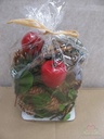 Herfstmix dennenappel deco mix Naturel/Rood 