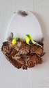 Houten Ei White wash Wit Houten Ei 26 x 18 cm 