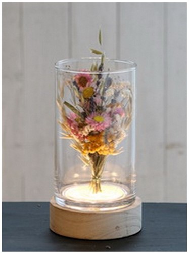 LedBODEM hout voor onder een vaas 14 cm excl decoraties