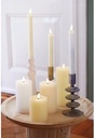 Lumineo LED kaars WAX steady Binnen, RIBBEL, met timer, Creme/warm wit dia 7.5cm H.15cm / st 