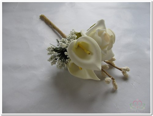Maatwerk Corsage Calla-Roos- New Style -Pick CremePeach 