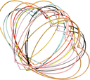 Metalen hart hangend 26 cm Pastel SET van 14 