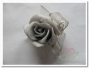 Mini foam roos 2 cm Grijs zelfklevend / pak voor corsages en rosebears