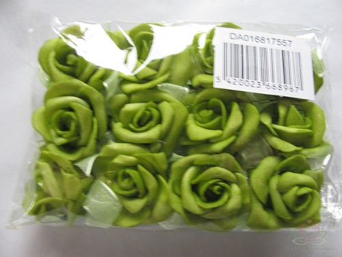 Mini foam roos 2 cm Lemon zelfklevend / pak voor corsages en rosebears