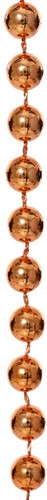 Parelketting, 8 mm pompoenzaden oranje /rol ca. 10 m voor bloemschikken of bruidsboeket