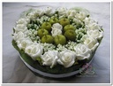 Taart foambloemen- Rose Cake 15 cm Wit 
