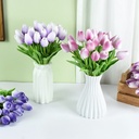 Tulp Tulpen 33cm bundel Fuchsia/wit/purple F06 / Bundel ca. 10st Real Touch foam