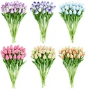 Tulp Tulpen 33cm bundel Zalm F16 / Bundel ca. 10st Real Touch foam