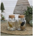Vaasje Natural Chique met kurk INCL droogbloemen 10*7 cm wordt uit assorti geleverd