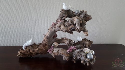 Witte vogeltjes ca. 11 cm / doosje ca. 12 stuks 