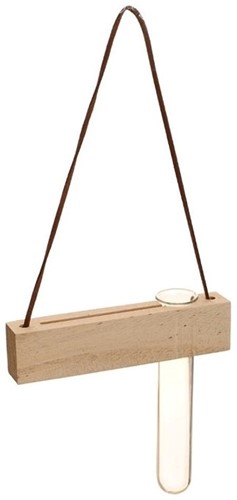 Wood thank you with tube 12x2,8x3cm per stuk met opening voor kaart