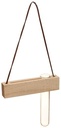 Wood thank you with tube 12x2,8x3cm per stuk met opening voor kaart