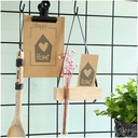 Wood thank you with tube 12x2,8x3cm per stuk met opening voor kaart