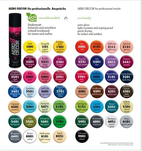Aero Decor Verfspray Zijdeglans bloemen en planten 400cc 2961 Dark rood 