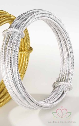 Aluminiumdraad Embossed 4 mm zilver 
