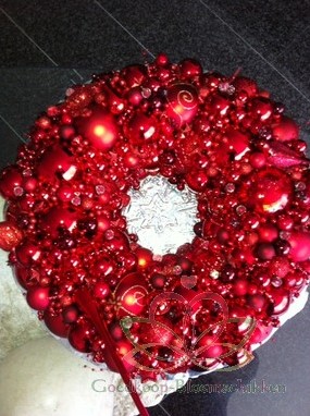 Balletjes op draad 2 cm Donkerrood glans mat/doos 144 stuks Kerstballen 2 cm