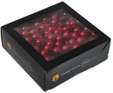 Balletjes op draad 2 cm Kerstrood glans&mat/combi doos 144 stuks Kerstballen 2 cm