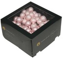 Balletjes op draad 2,5 cm PoederRose combi glans/mat /doos 144 stuks Kerstballen 2,5 cm