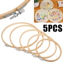 Bamboe ring SET 5 maten Borduurring Flowerhoop 15-26 cm /set Bamboo bloemenring verstelbaar