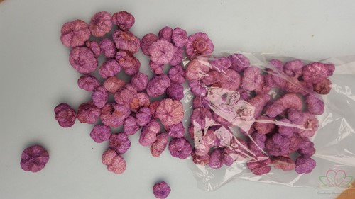 Beach fruit Paras peepal AMETHYST Wild apple ca. 250gr Mini pompoentjes
