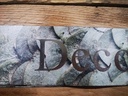 Bedrukt  Lint Greenleaf 70mm 80 cm Metalic Zilver opdruk Eucalypthus 
