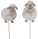 Bijsteker Houten schapen PER PAK 8 stuks Schaapjes
