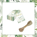 Bloemenkaartjes Thank you for celebrating Groen, groen Leaves set 50st cadeaulabels met touwtje