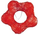Boekethouder sisal bloemvorm 15 cm Rood 